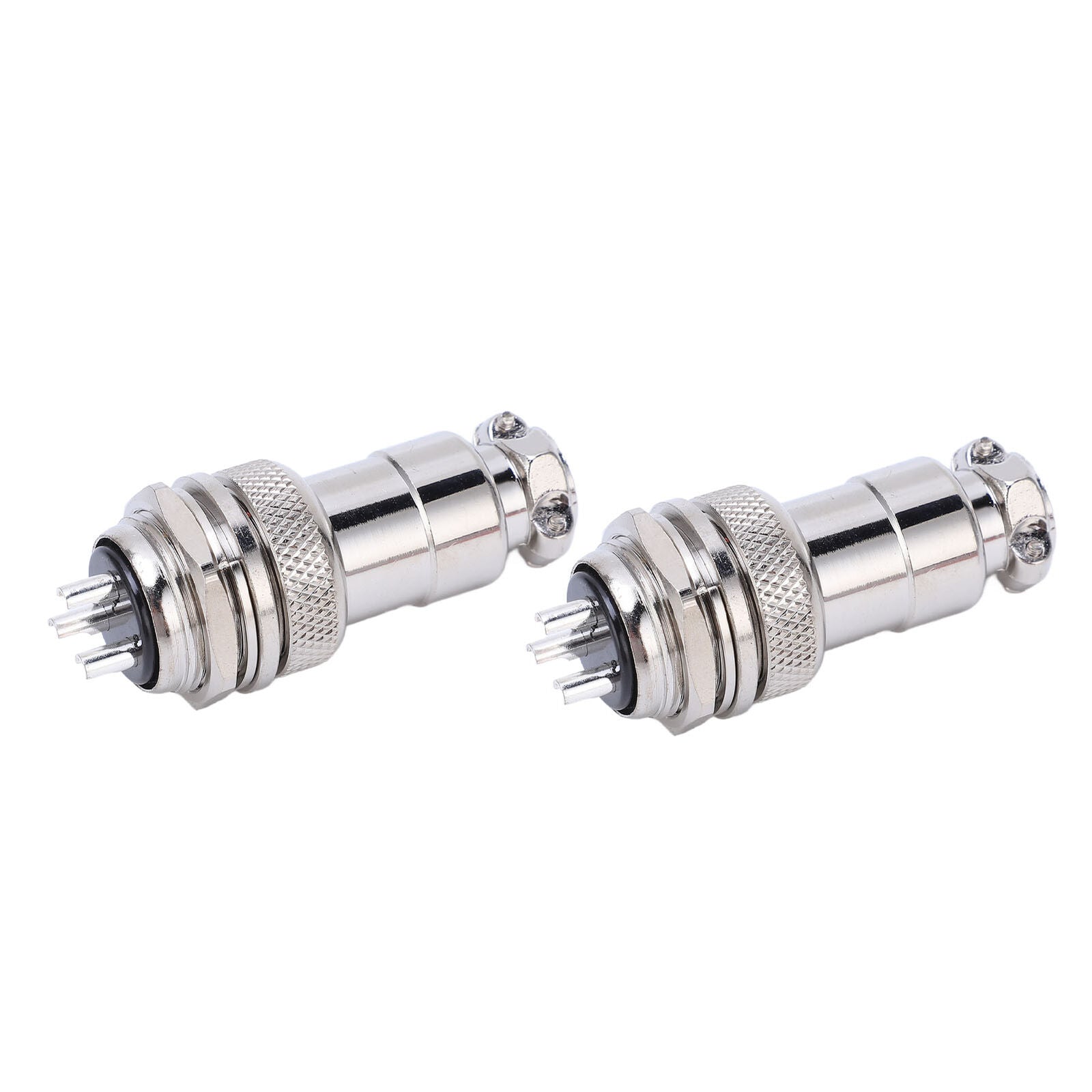 new 2Pcs/set 3 Pin Ation Plug Socket Connector Copper Silver Plated Connectors koeek - KOEEK