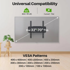 Full Motion TV Wall Mount for Most 32-70 inch TVs up to 99 lbs, Wall Mount 07FC0E-D4 - KOEEK