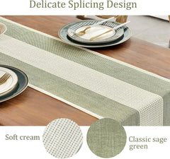 Linen Table Runner, Farmhouse Macrame Table Runners 72 Inches Long Dining Table 07FC0E-D4 - KOEEK