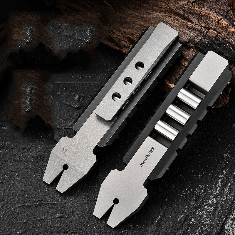 Titanium Alloy Decompression Outdoor Multifunctional EDC Survival Tool Gifts 07FC0E-D4 - KOEEK