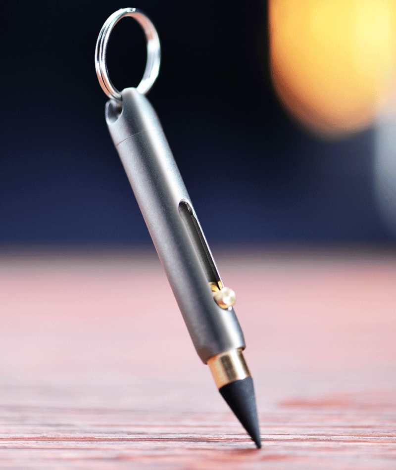 EDC Mini Titanium Alloy Mechanical Pencil Writing Portable Outdoor keychain Tool 07FC0E-D4 - KOEEK