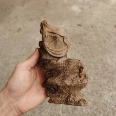 17*9cm Vietnamese Agarwood Carved Dragon Arhat Figurine Feng Shui Wealth Gift 07FC0E-D4 - KOEEK