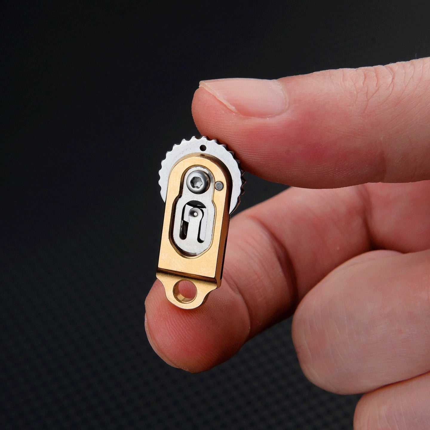Mini Brass Keychain Outdoor Camping Tool Folding Knife Cutter EDC Pocket Knife 07FC0E-D4 - KOEEK