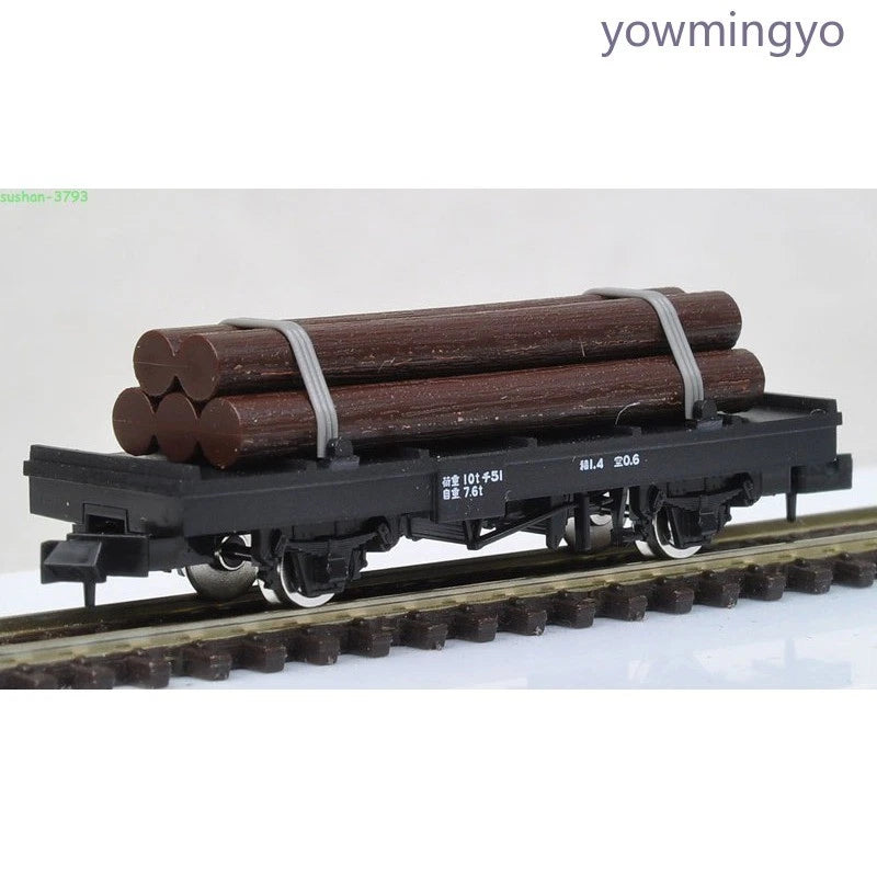1/160 N Scale Gauge Jnr Chi1 Type Lumber Flatbed Mini Freight Wagon Railway Car 07FC0E-D4 - KOEEK