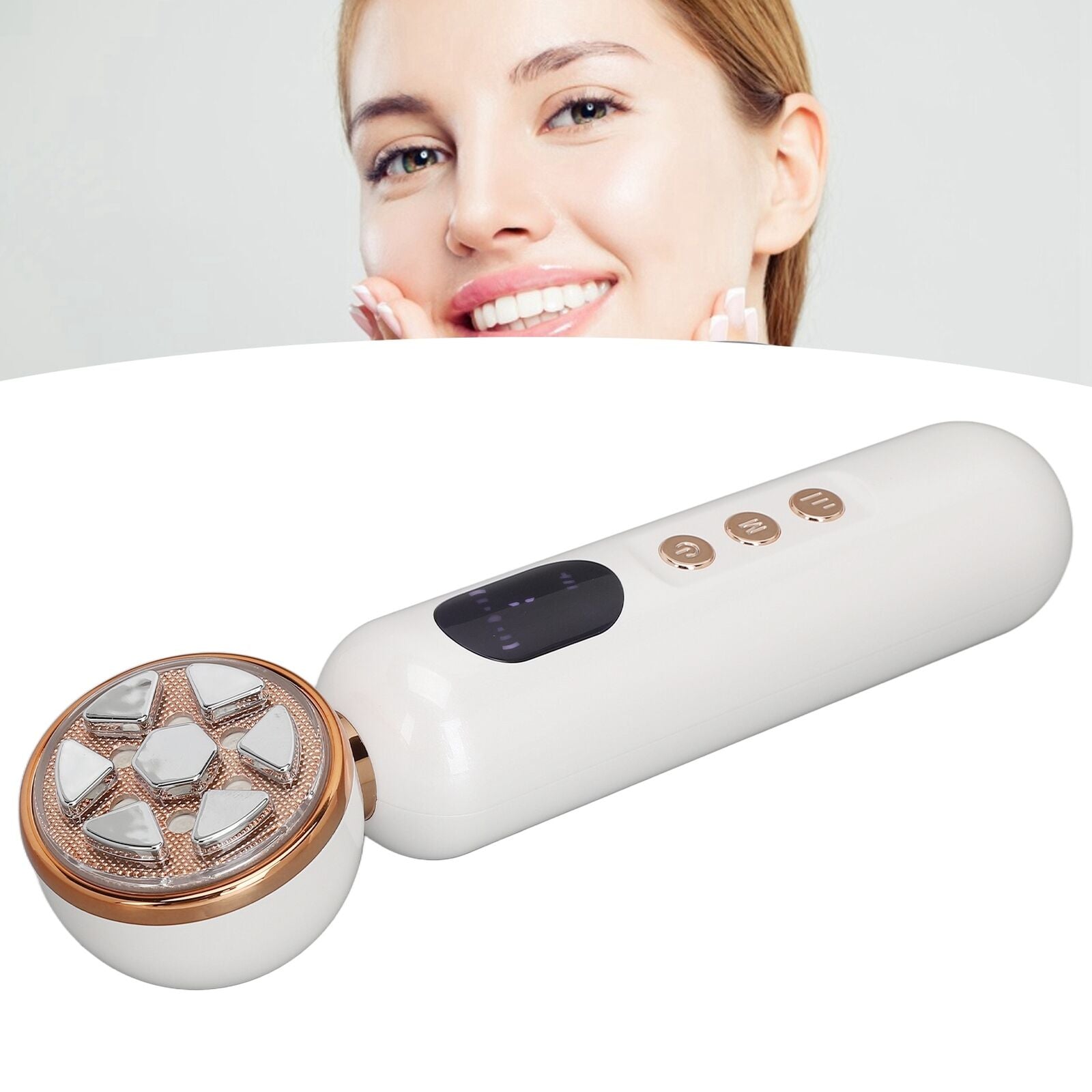 new RF Machine 5 Gears Promote Collagen Microcurrent Rejuvenation Device White HGF koeek - KOEEK