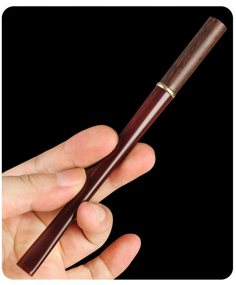 17cm Wood Cigarette Holder Long Reusable Filter Pipe Black Rosewood for Men 07FC0E-D4 - KOEEK
