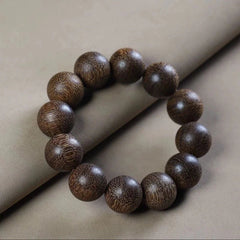 20mm Beads Natural Grade A Agarwood Men Woman Bracelet Buddha  Prayer Beads 07FC0E-D4 - KOEEK