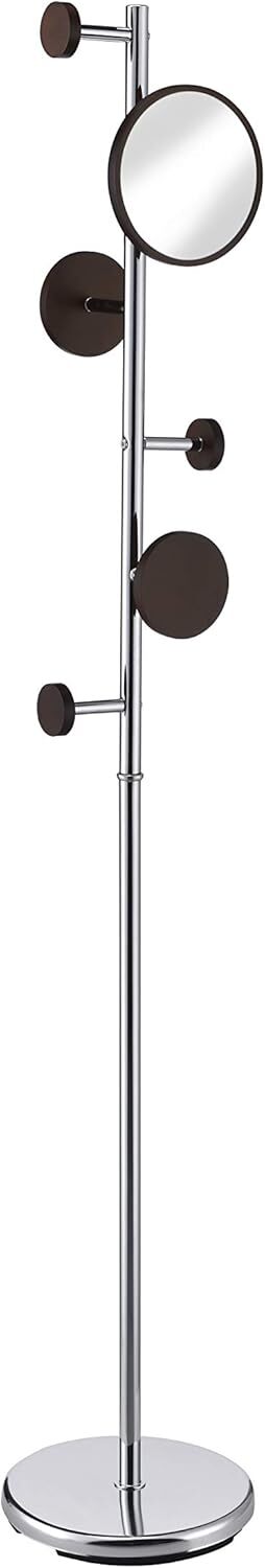 new Proman Products Milano Coat Rack with 7" mirror, Walnut PROMAN PRODUCTS - KOEEK
