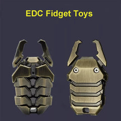 Retro Creative Scarab EDC Fidget Toy Zinc Alloy Magnetic Push Fidget Slider Gift 07FC0E-D4 - KOEEK