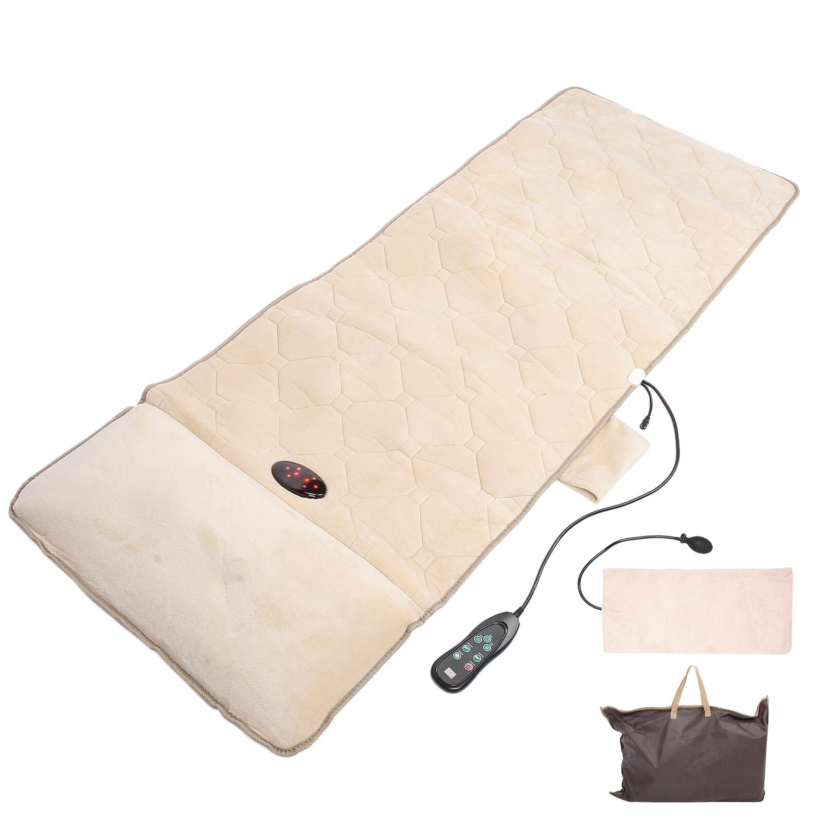 new Neck Shoulder Massage Mat Home Massage Mattress Beige (UK Plug )(UK Plug ) HGF koeek - KOEEK