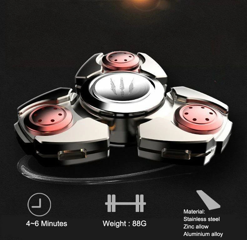 Steel Alloy Fidget Hand Spinner Finger Gyro Toys EDC Focus Stress Reliever Gift 07FC0E-D4 - KOEEK