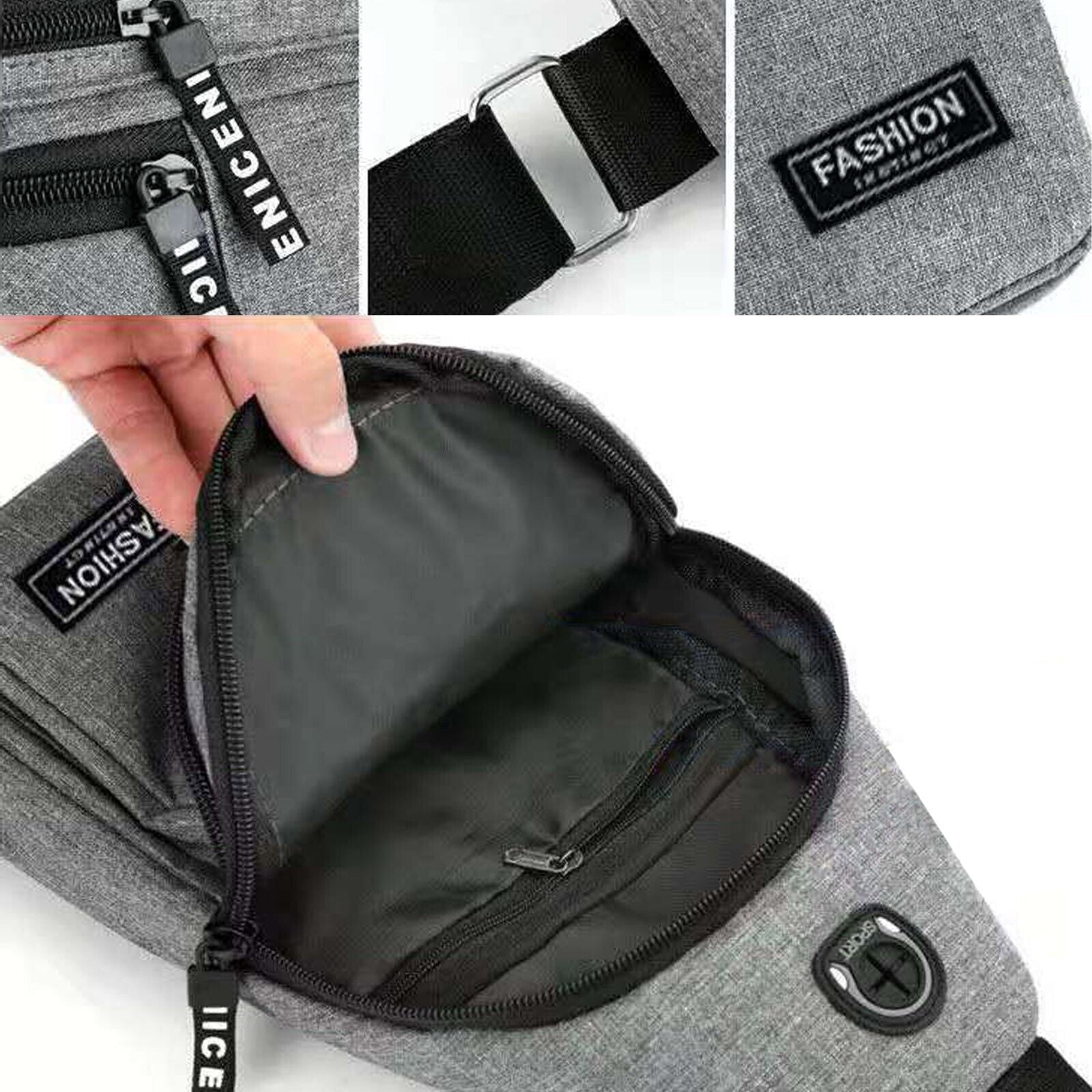 new Men Women Sling Bag Chest Fanny Packs Cross Body Travel Shoulder Backpack Sports koeek - KOEEK