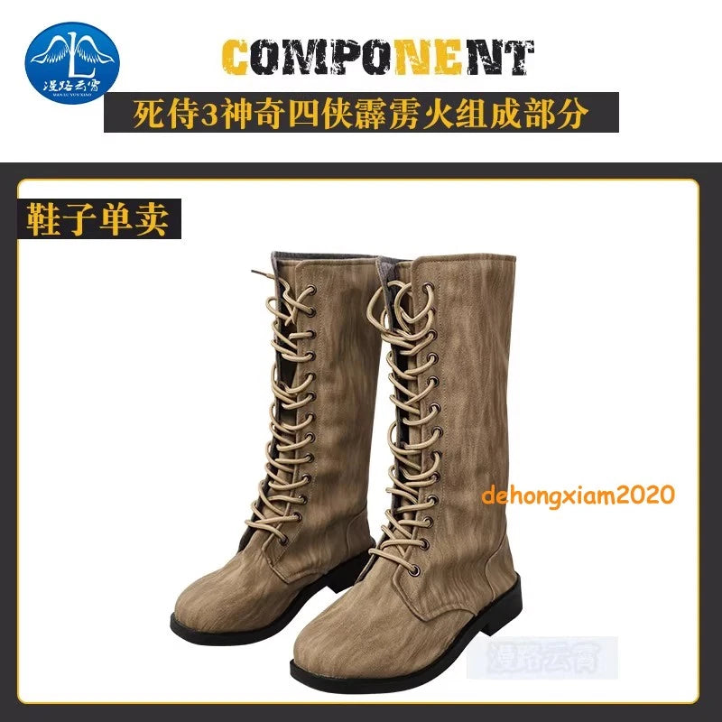 Deadpool 3 Fantastic Four Human Torch Men Cosplay Costume Top Pants Shoes Outfit 07FC0E-D4 - KOEEK