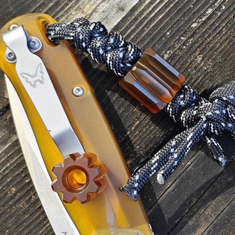 EDC Ultem PEI Knife Lanyard Bead Paracord Necklace Bracelet Pendant CharmDIY 07FC0E-D4 - KOEEK