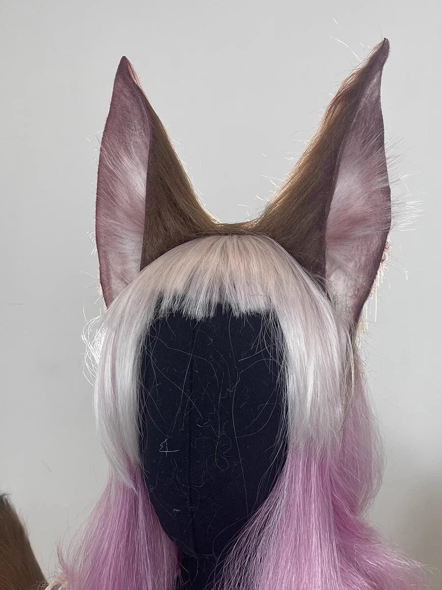 Azur Lane The Nine-Tailed Fox Fluffy Tail Ear Cosplay Prop Toy 07FC0E-D4 - KOEEK