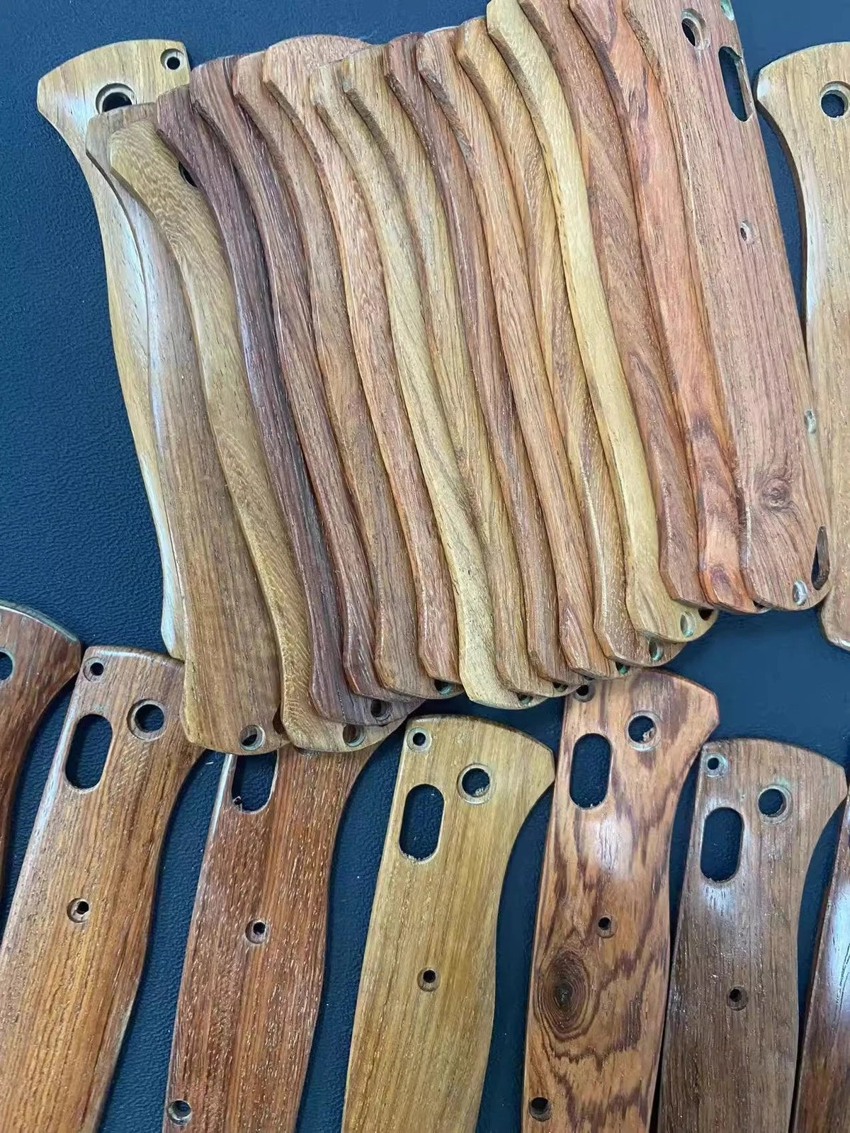 1 Pair Wooden Grip Handle Scales For Benchmade Bugout 535 Folding Knife 07FC0E-D4 - KOEEK