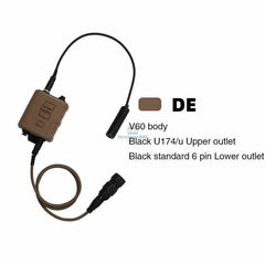 Military FCS V60 PTT Tactical Multi Channel Push To Talk For Prc 148 152 Radio 07FC0E-D4 - KOEEK
