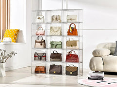 Closet Purse Organizer, Display Box for Handbag Storage, (5-Pack) 07FC0E-D4 - KOEEK