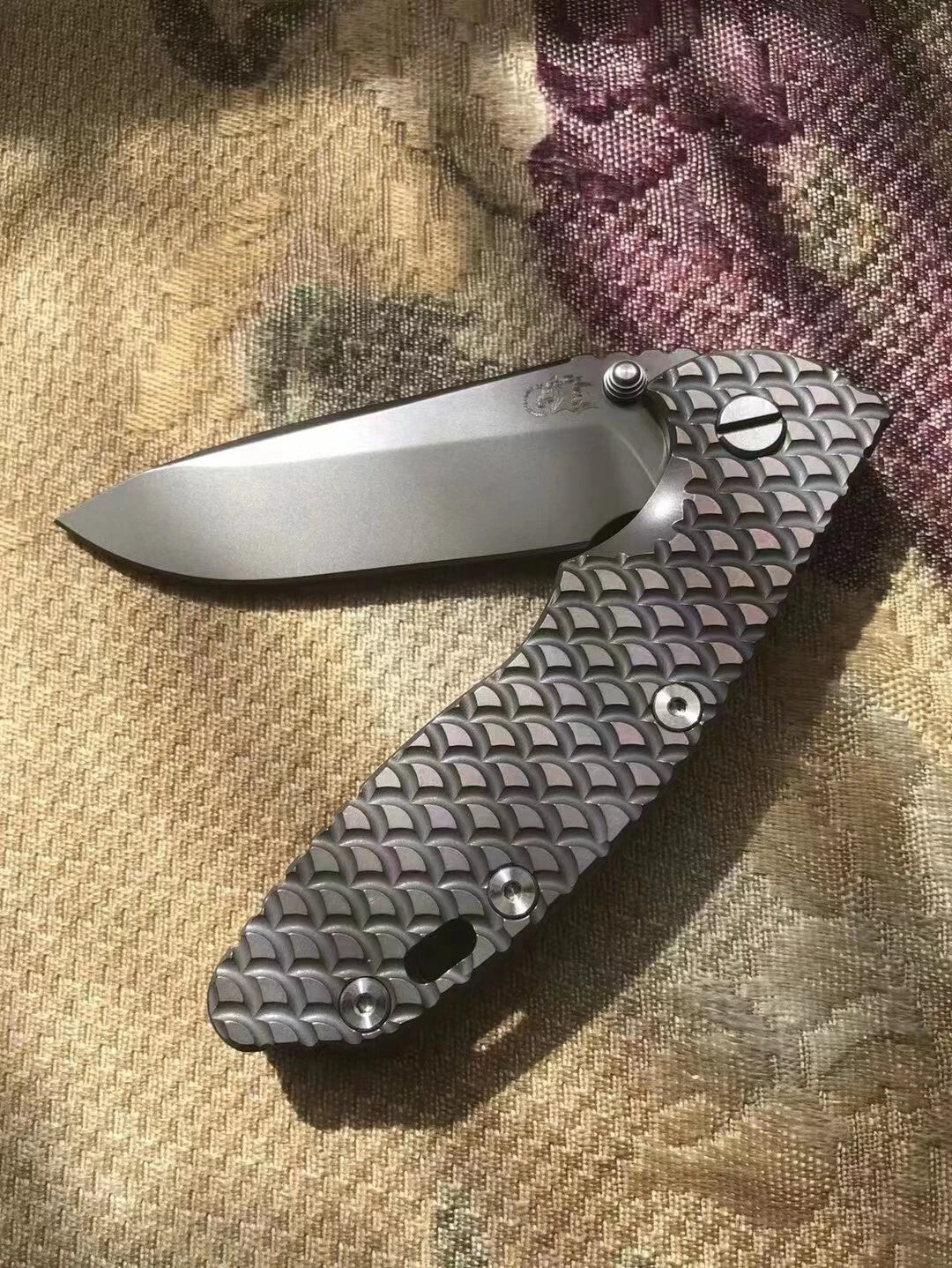 1 Pc Custom Made TC4 Scale for Rick Hinderer XM18 3.5” Knives DIY Accessories 07FC0E-D4 - KOEEK