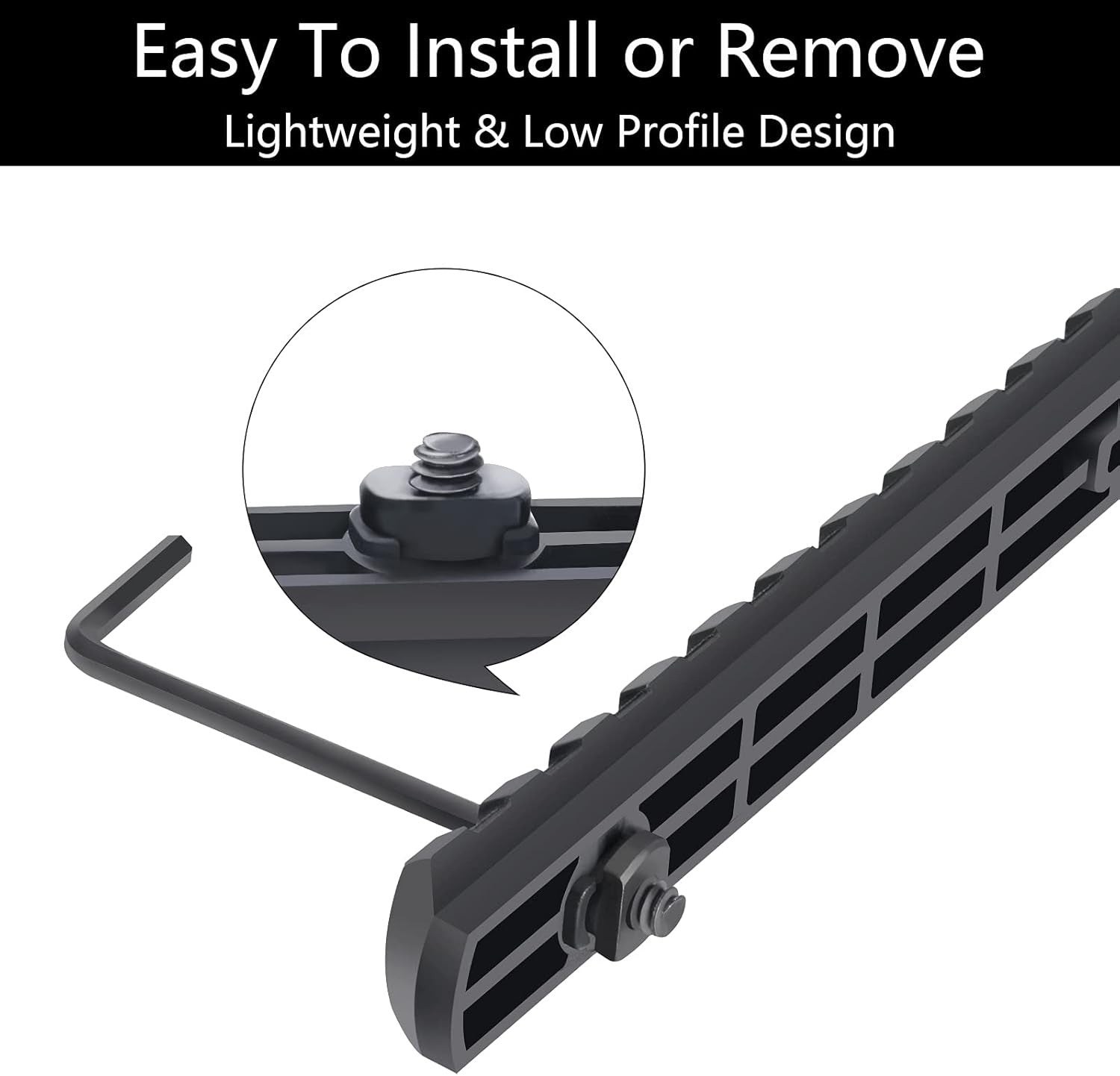 new Picatinny Rail Polymer Accessory Single Rail, Black