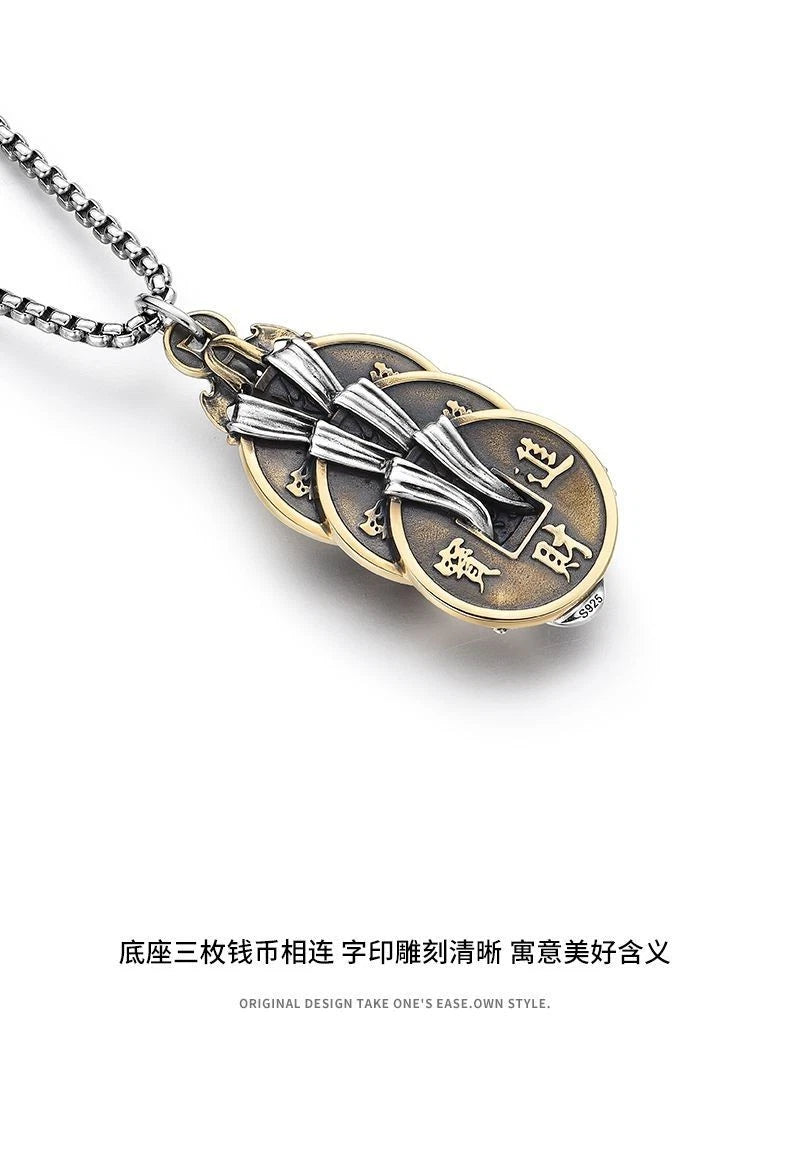 Pixiu Pendant Necklace Chinese Style Vintage  Charm Gift 07FC0E-D4 - KOEEK