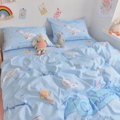 Kurami My Melody Cinnamoroll Cartoon Bedding Set Quilt Sheet Cover Pillow Case 07FC0E-D4 - KOEEK