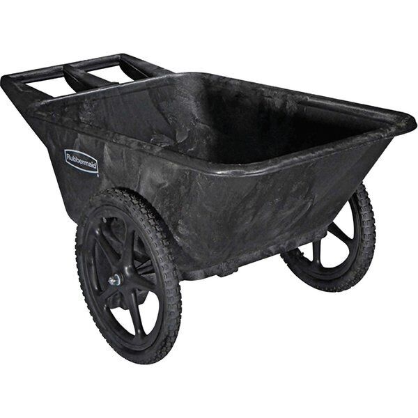 ny Rubbermaid Commercial Fg564200bla Big Wheel Cart,Hd,1/4 Cu. Yd., 300 Lb.