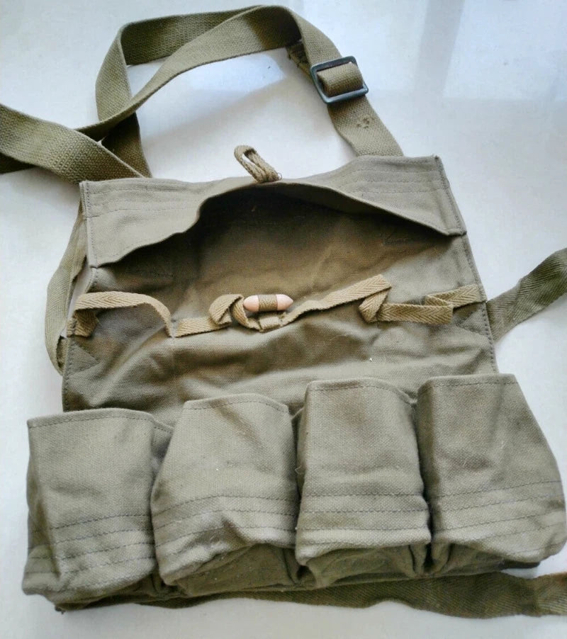 Surplus Chinese Army Type 67 Grenade Pouch Pack Strap Canvas Pack 1966 USA 07FC0E-D4 - KOEEK