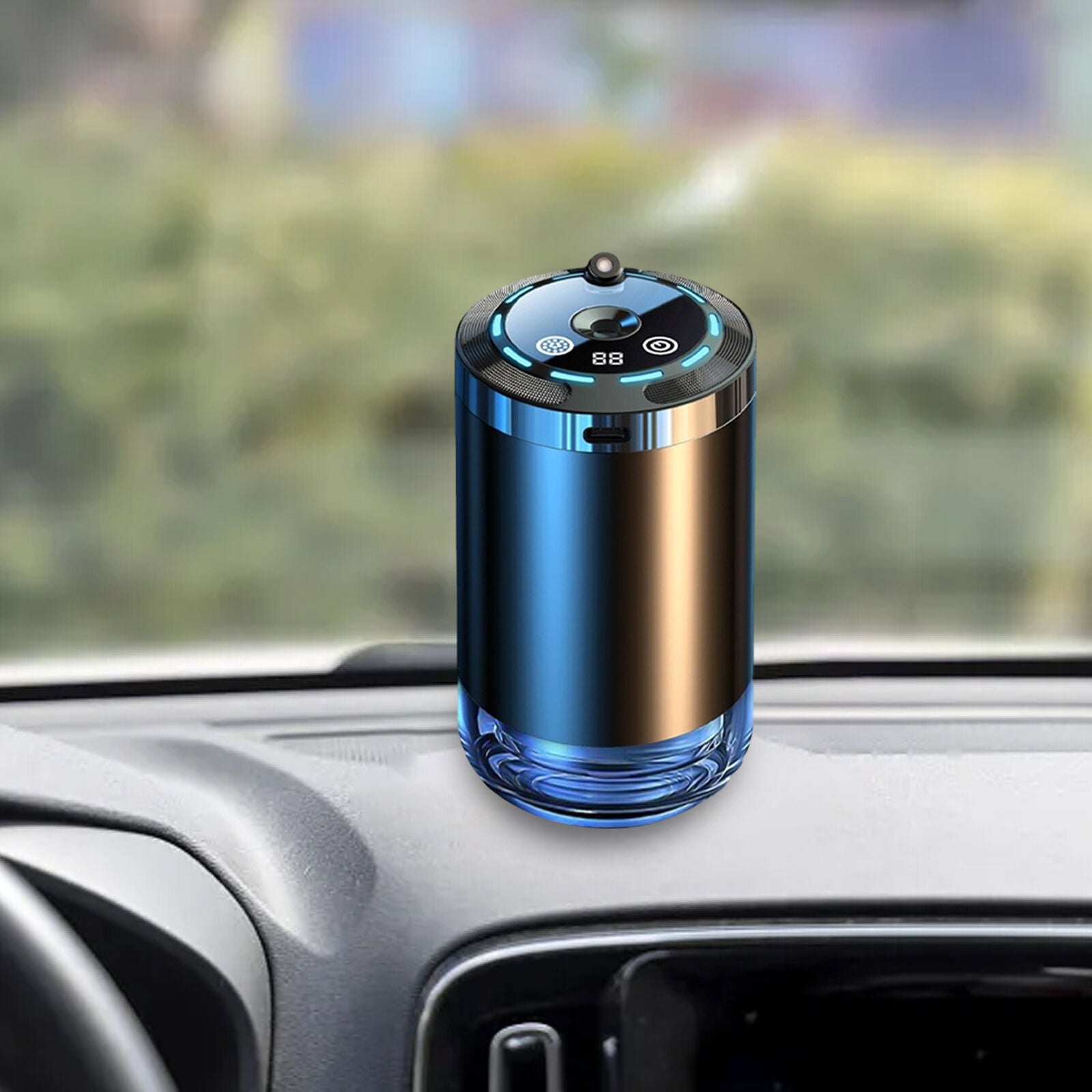 new USB MINI CAR HUMIDIFIER AIR PURIFIER FRESHENER LED AROMA OIL AROMA DIFFUSER koeek - KOEEK