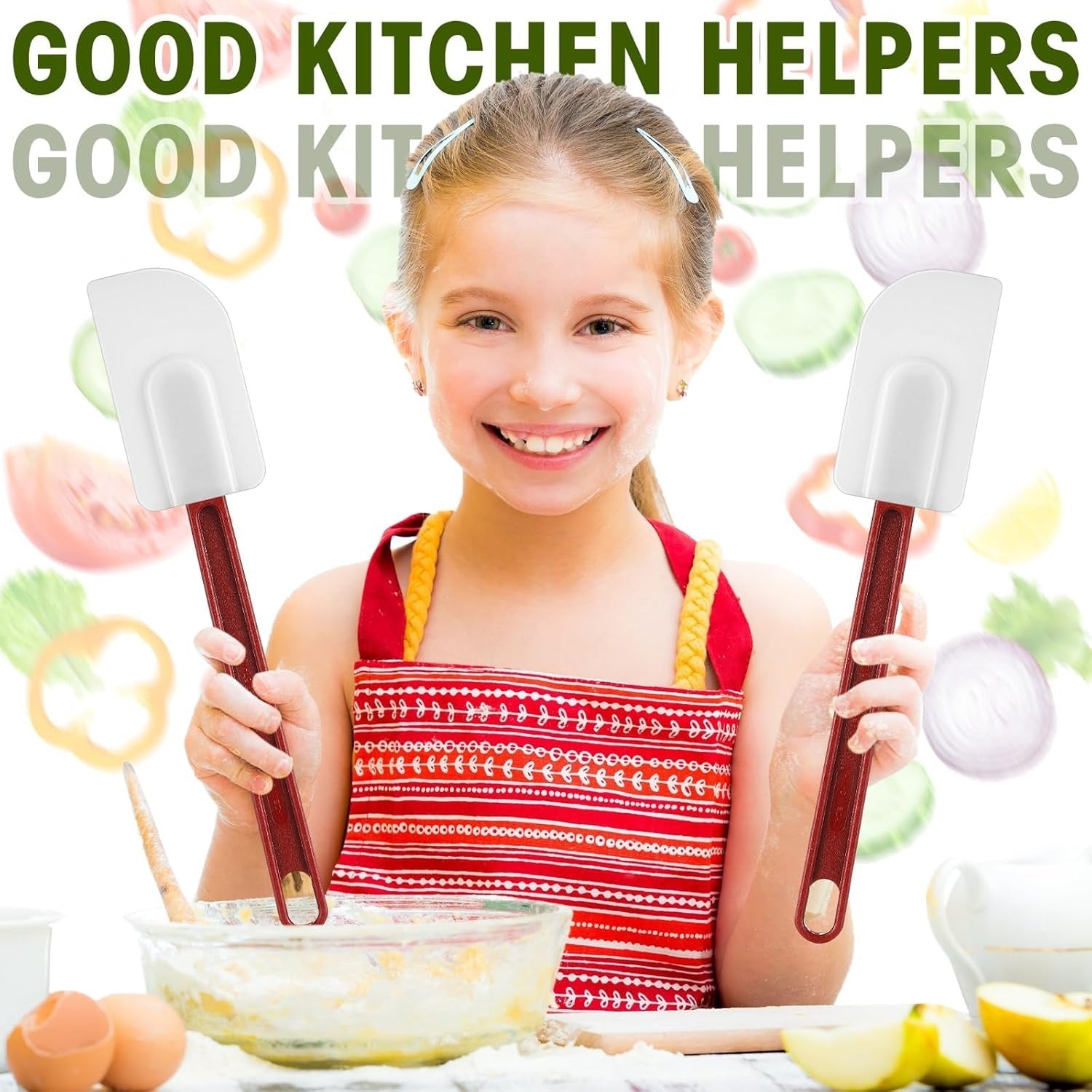 new Lounsweer 2 Pcs Heat Resistant Rubber Spatula 10 Inch Commercial 10