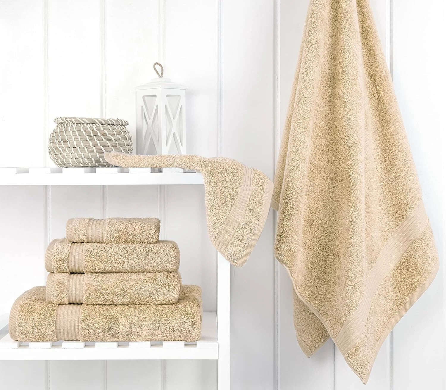 Cotton 6 Piece Bath Towels for Bathroom 07FC0E-D4 - KOEEK