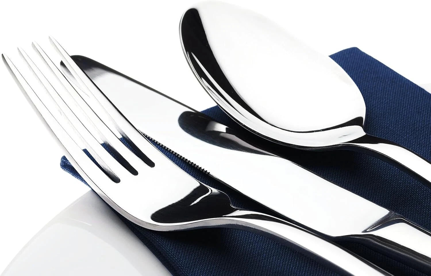 12-Person 60-Piece Silverware Set, Heavy Duty Stainless Steel Flatware. 07FC0E-D4 - KOEEK