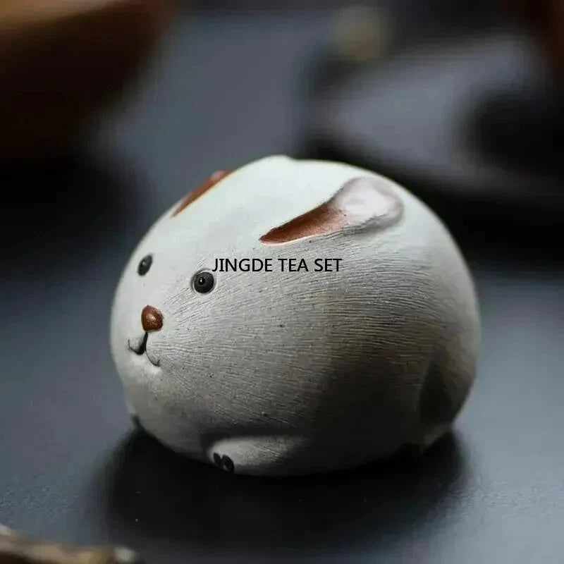 Yixing Purple Clay Tea Pet Zodiac Statue Tea Carving Crafts Handmade Purple Clay 07FC0E-D4 - KOEEK