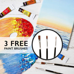 new Acrylic Paint Set Canvas Art Paints 24 0.36 Fl Oz (Pack of 27), ASSORTED 07FC0E-D4 - KOEEK