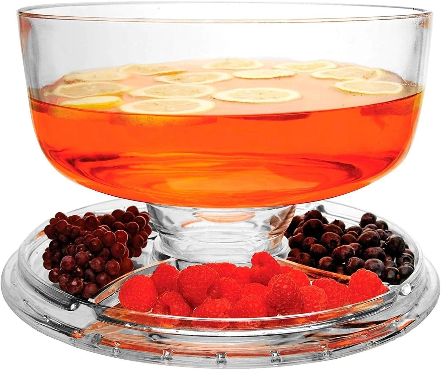 (12") 6 in 1 Acrylic Cake Stand with Dome Lid Multifunctional Serving Plate 07FC0E-D4 - KOEEK