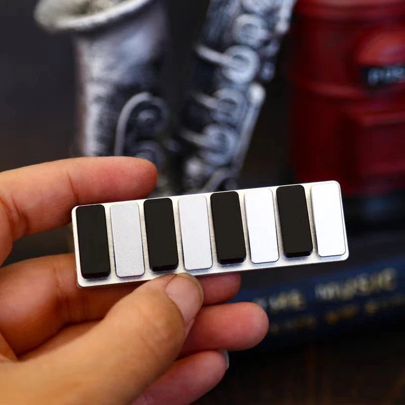 8 Keys Piano Keys Fidget Clicker EDC Fidget Slider ADHD Metal Fidget Toys Gifts 07FC0E-D4 - KOEEK