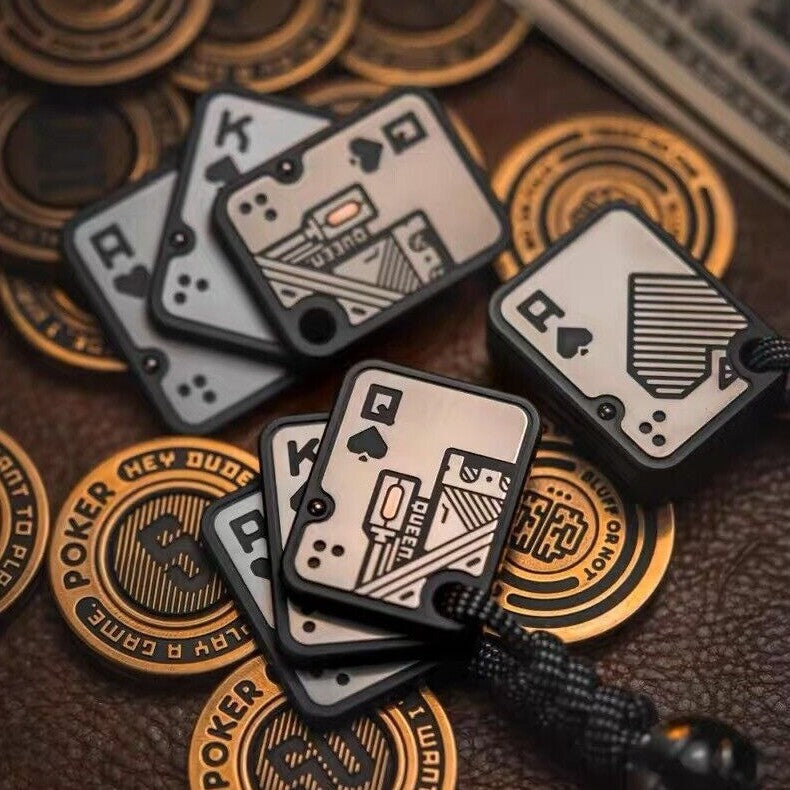 Poker Card LAUTIE 3.0 AAA AKQ Fidget Slider Zirconium EDC Stress Relief Toy Gift 07FC0E-D4 - KOEEK