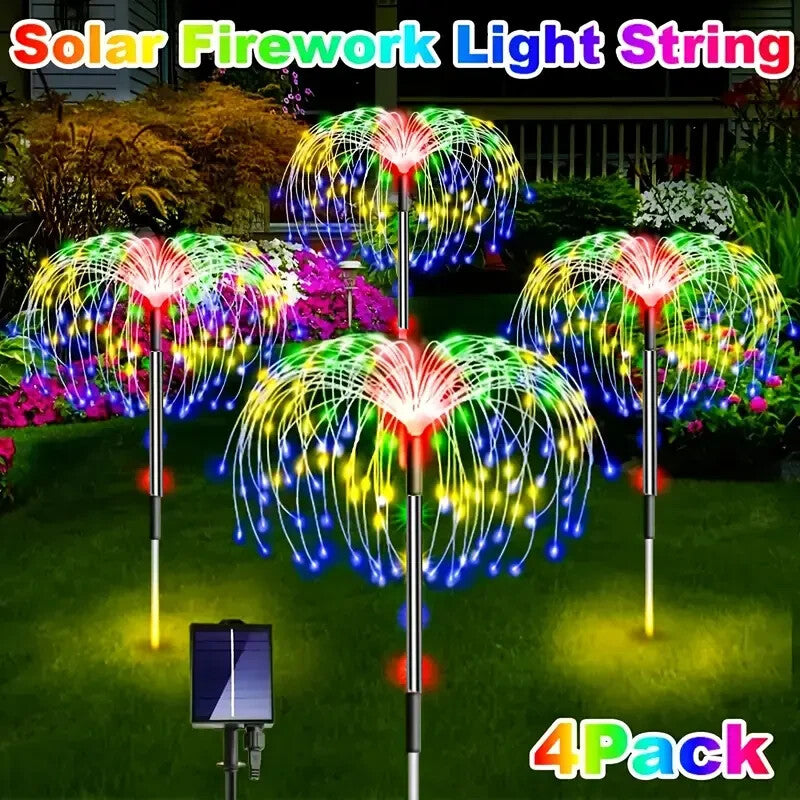 4Pcs Outdoor Solar Powered 320LED Fireworks Lights For Christmas MAV281458 07FC0E-D4 - KOEEK