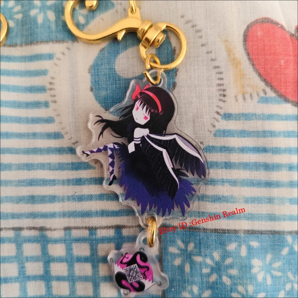 2PC Anime Puella Magi Madoka Magica Acrylic Keychain Decor Backpack Pendant Gift 07FC0E-D4 - KOEEK