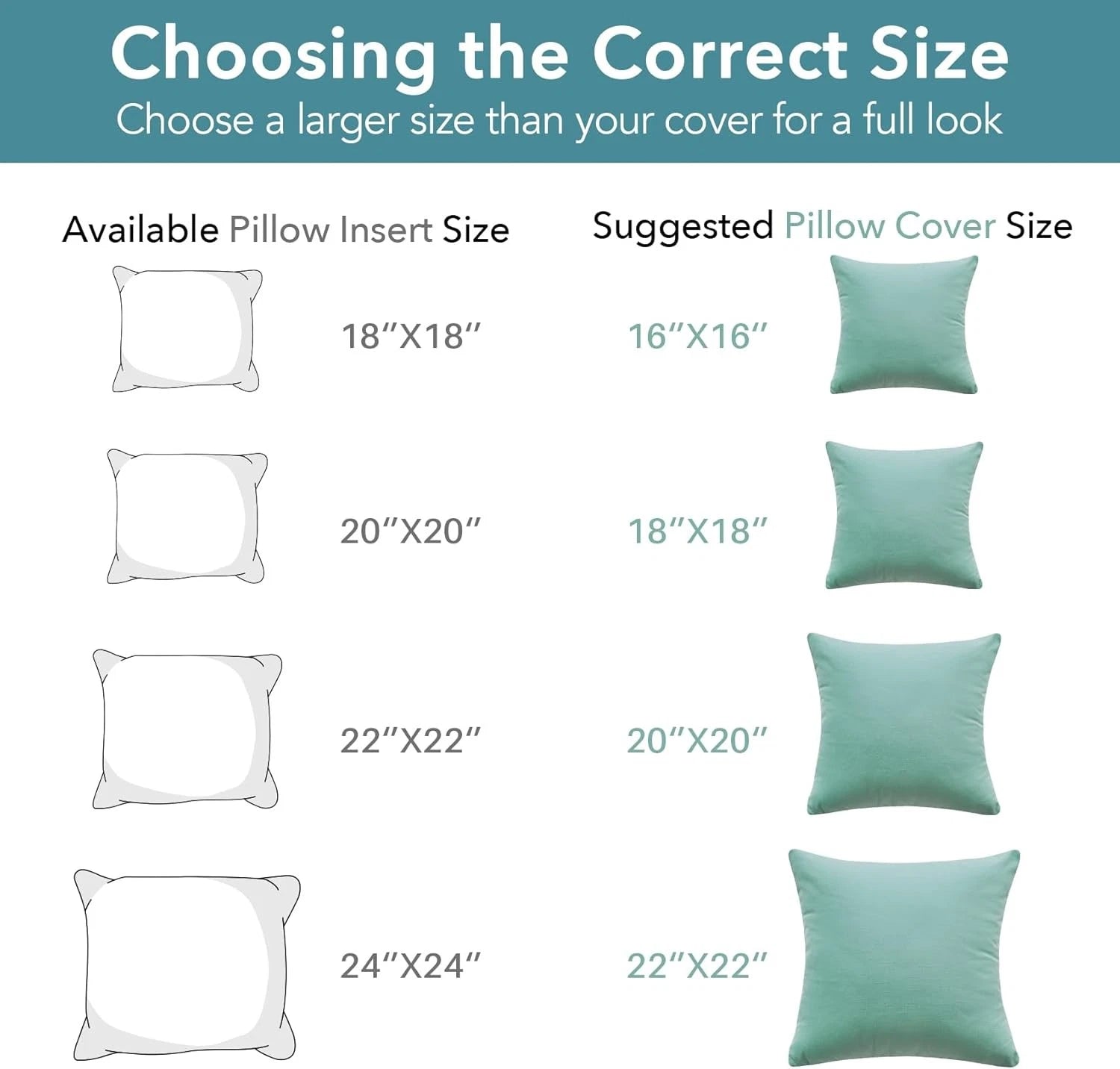 20x20 Decorative Pillow Inserts, Set of 2, White Square Pillow Inserts 07FC0E-D4 - KOEEK