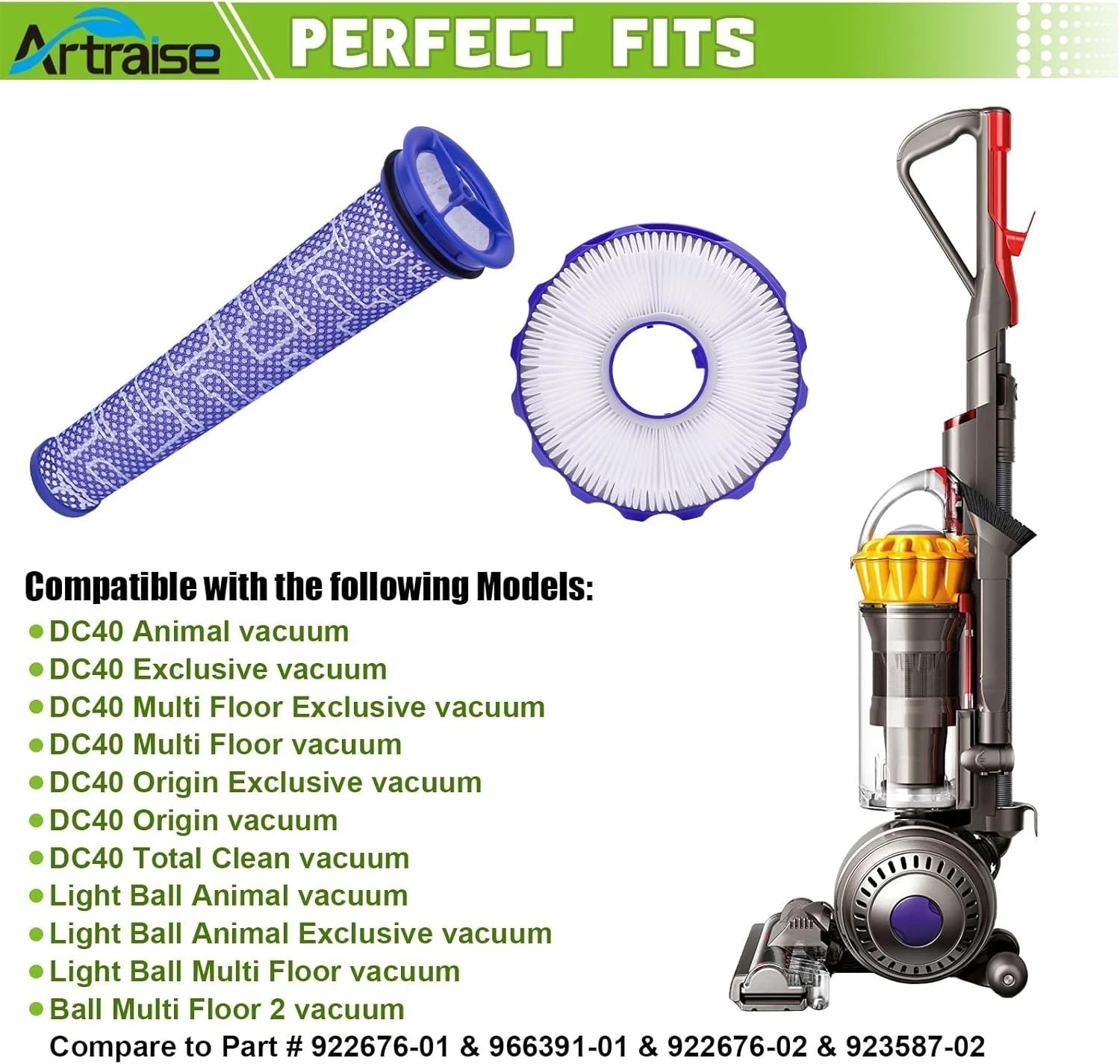 Filter cartridge set suitable for Dyson DC40 filter cartridge replacement 07FC0E-D4 - KOEEK