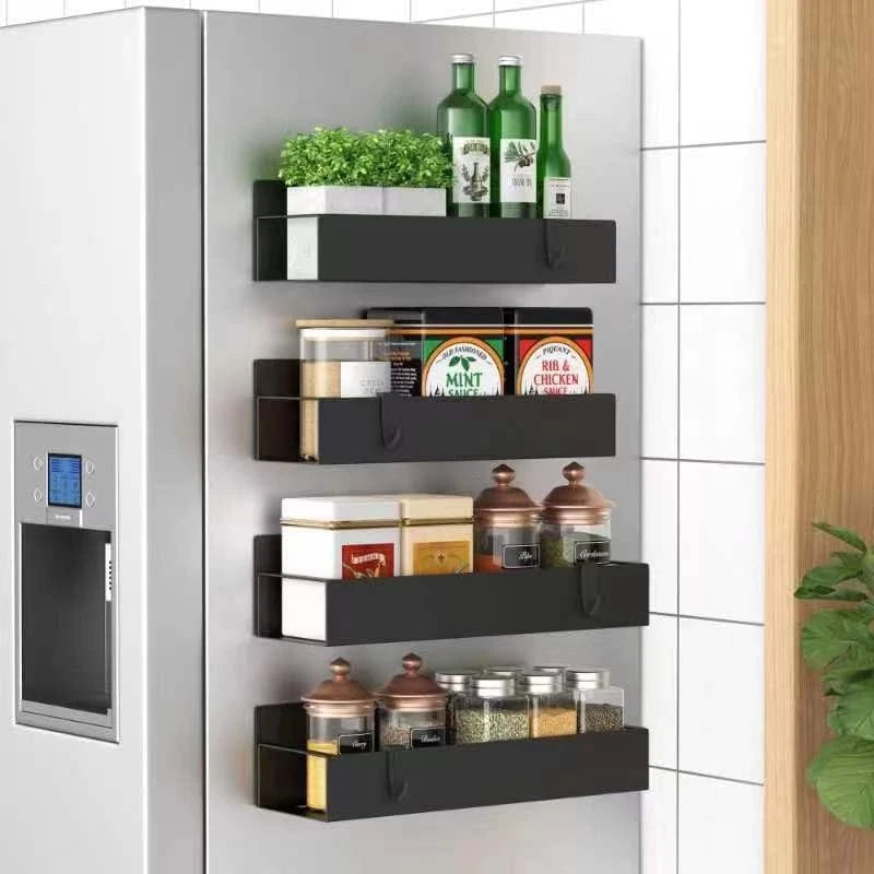 Metal 4 Pack Magnetic Spice Storage Rack Organizer for Refrigerator and Oven 07FC0E-D4 - KOEEK