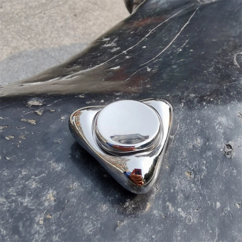 Novel Stainless Steel Fidget Spinner EDC Adult Fidget Toy ADHD Stress Relief Toy 07FC0E-D4 - KOEEK