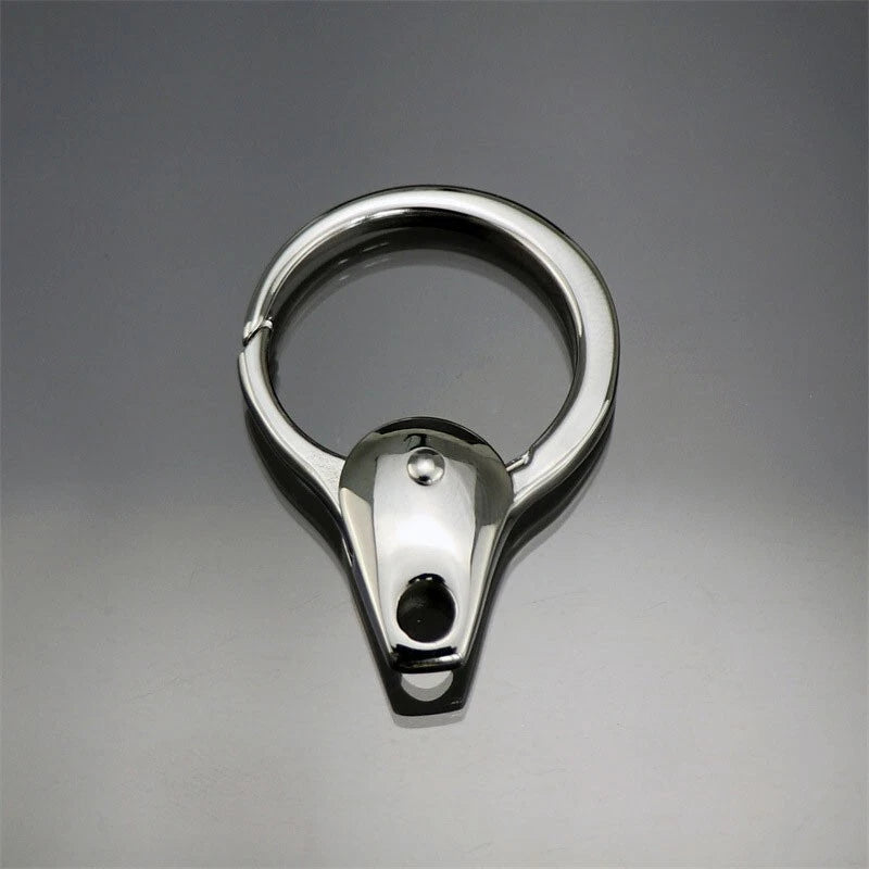2pcs  Stainless Steel Keychain Carabiner Portable Car Key Bag Pendant EDC 07FC0E-D4 - KOEEK
