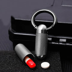 Outdoor EDC Titanium Alloy Waterproof Pill Storage Box Travel Survival Container 07FC0E-D4 - KOEEK