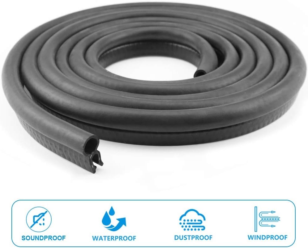 new Storystore Car Door Rubber Seal Strip, Fits 1/16" Edge, Trim 10 Feet, Black STORYSTORE - KOEEK