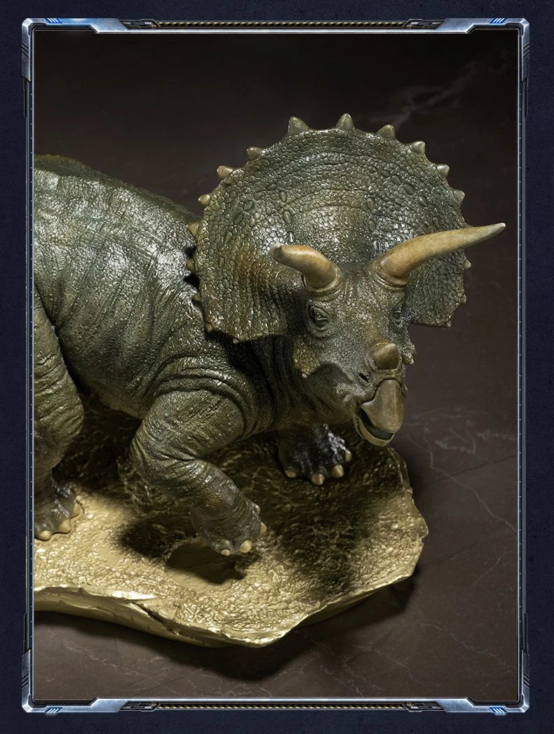 Limited 1:20 Triceratops Dinosaur Brass Statue Model Figure Collectible Display 07FC0E-D4 - KOEEK
