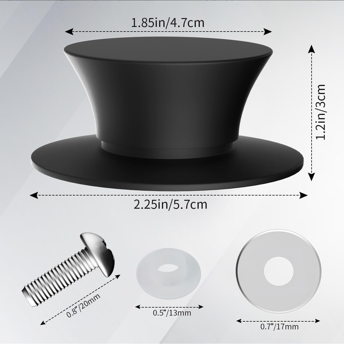 new 2 Pack Universal Silicone Pot Lid Replacement Knob, Heat Resistant Pan black 07FC0E-D4 - KOEEK