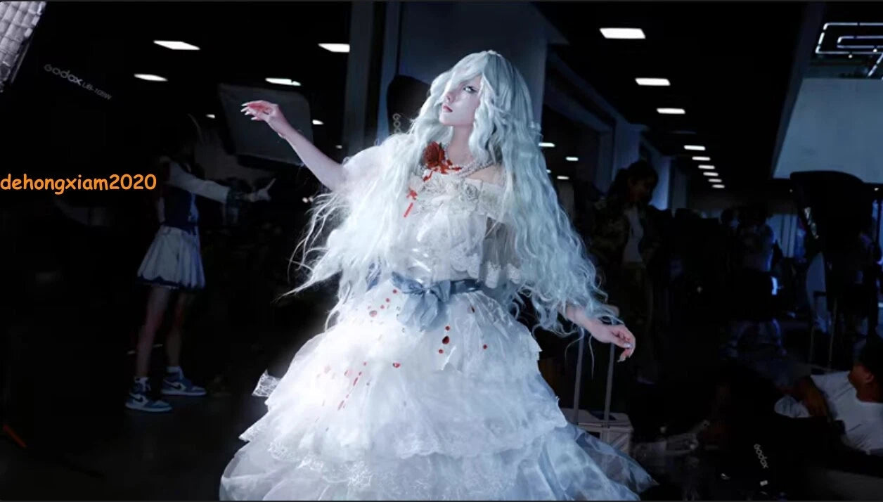 Identity V Mary Bloody Queen Women Cosplay Costumes Girl White Dress Halloween 07FC0E-D4 - KOEEK