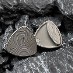 Titanium Alloy Click Clicker Revolve Slider Push Card Hand Fidget pocket EDC Toy 07FC0E-D4 - KOEEK